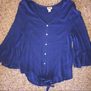 Blue long sleeve top